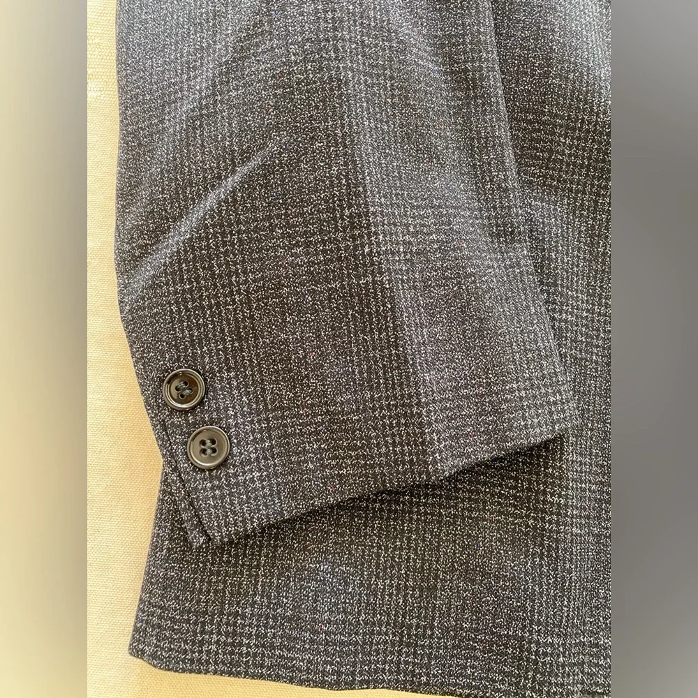 1930s Union Made Strictly Custom Tailoring Dark Grey Men's Blazer Mob Clean Cut - Picture 3 of 12